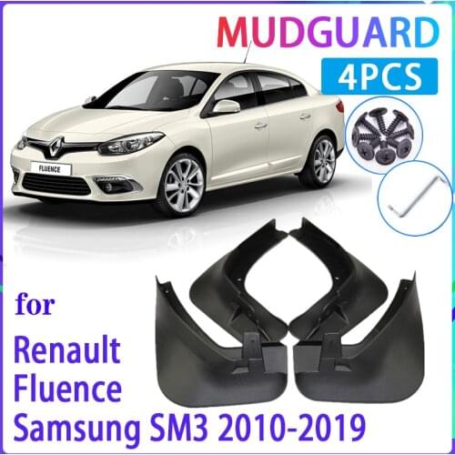 4 PCS Car Mud Flaps for Renault Fluence Samsung SM3 2010~2019 Mudguard Splash Guards Fender Mudflaps Auto Accessories