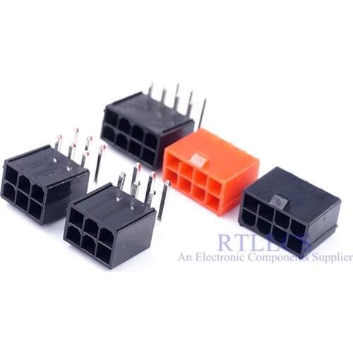 50 pcs PCE Express 4.2 mm Male PCB Header Pins Through Holes PCI-E PCIe Graphics Card video card 6 8 PIN GPU Power Connectors