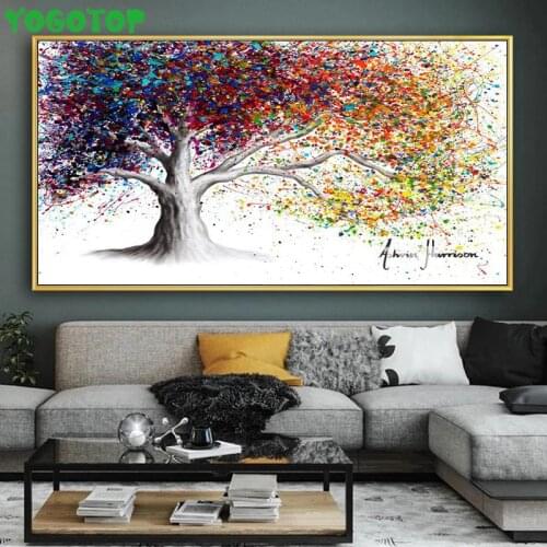 Diy Diamond Painting Cross-Stitch,Gold Tree Abstract Landscape Diamond embroidery,3d,pictures of Rhinestone,Home Decor YY5281