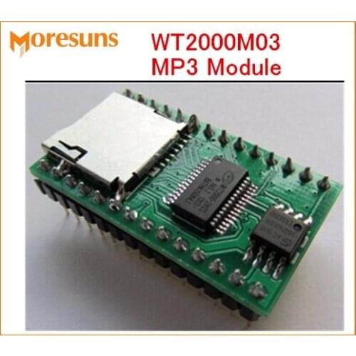 Free Ship 10pcs/lot Support SPI-FLASH,TF Card/U disk mass storage high quality WT2000M03 MP3 module