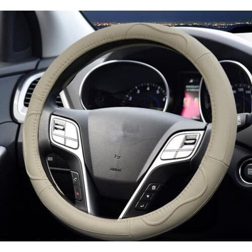 Real Leather steering wheel cover decoration car Accessories for Hyundai mistra elantra Tucson verna Sonata9 celesta santafe