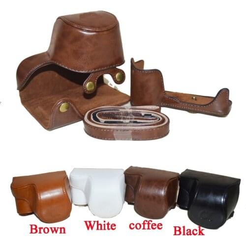 For Sony A6000 A6300 Nex6 Camera bag case PU leather Protective Cover Pouch With Shoulder Strap High Quality