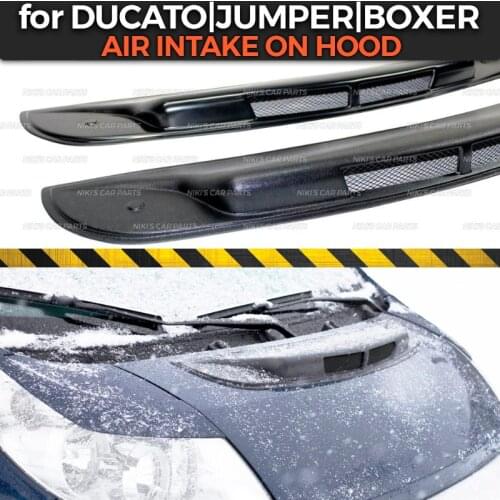 Air intake on hood case for Citroen Jumper 2006-2013 ABS plastic exterior decorative air dynamic cover car styling tuning