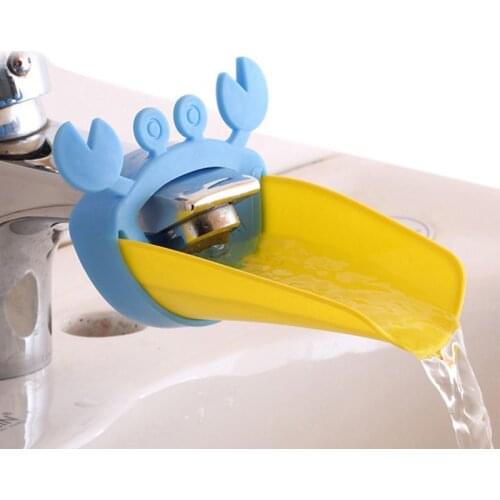 Cute Crab Cartoon Bathroom Sink Faucet Extender For Children Kid Washing Hands faucet extenders for toddlers