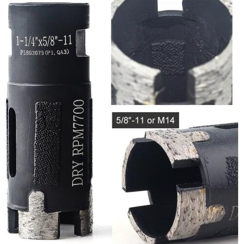 Diameter 1-1/4 inch D32mm vacuum brazed dry diamond core drill bit for dry drilling and grinding stone