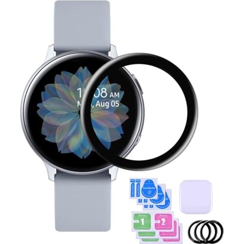 For Galaxy Watch Active2 44mm Screen Protector Full Coverage Tempered Glass Film for Samsung active 2 40mm Anti-Scratch cover