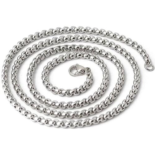 Mens Necklace Golden Link Chain Necklace For Men Boyfriend Gifts Dad Husband Gifts Gold Chain Necklace