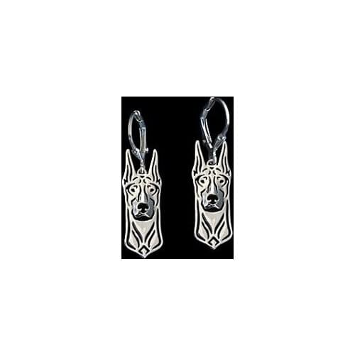 Doberman Drop Earrings Pet Dog Earrings