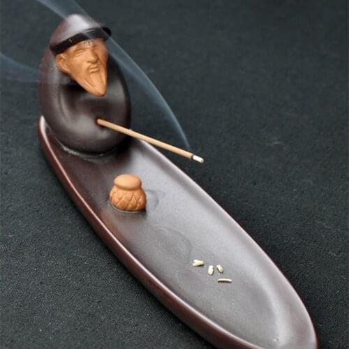 Creative table decoration Zen style incense burner house warming gift porcelain tea pet Chinese ornament boat on sales