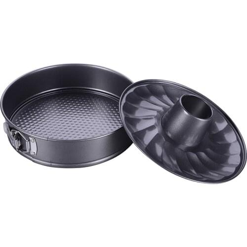 Round Chimney Cake Pan Baking Tools Carbon Steel Non-stick Live Bottom Buckle Mold DIY Cake Baking Tray k868