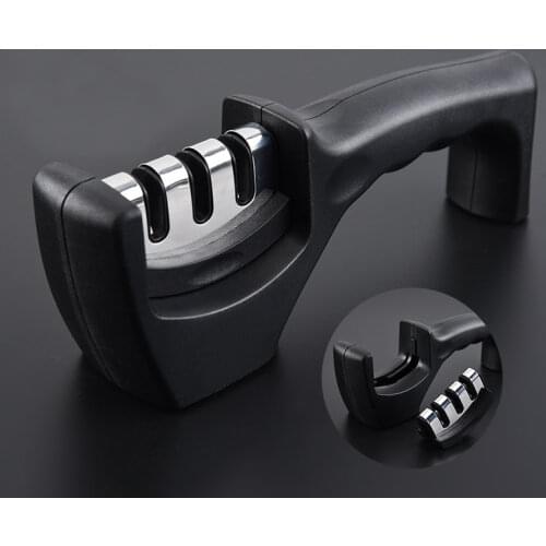 Multifunctional knife sharpener handheld three-stage knife sharpener tungsten steel kitchen knife sharpener tool