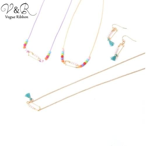 Vogue Ribbon Diy Handmade Jewelry Making Bead Charms Pendants Beaded Bracelet Earring Set Components Fashion Accessories Gifts