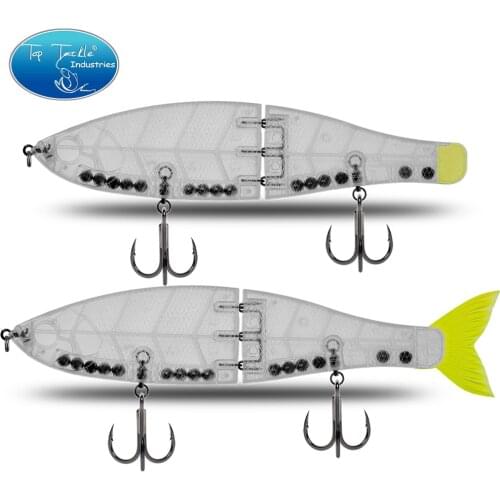 Unpainted swimbait DIY fishing lure jointed bait slow sinking 280mm Topwater Section Swimbait Bass