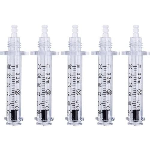 50 pieces 0.3ml disposable sterilized ampoule head bottle for atomizer pen kit high pressure hyaluron pen hyaluronic acid gun