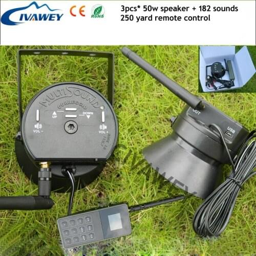 Remote controller + 3*50w loud speaker device yard garden hunting duck goose decoys Digital Hunting Bird caller MP3 player