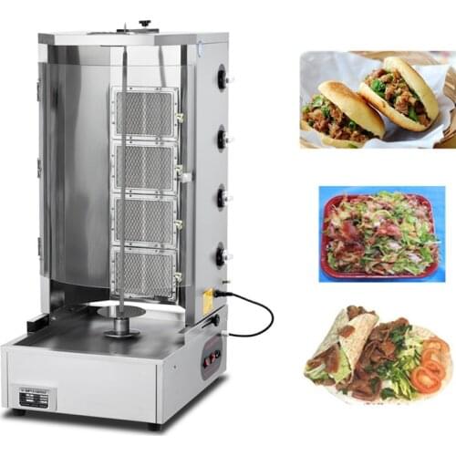 Rotary gas doner kebab making machine meat shawarma machine