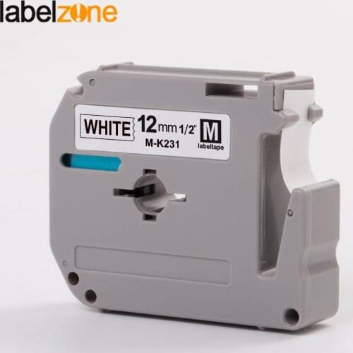 Compatible Brother P-touch MK 231 M-K231 MK231 MK-231 Black on White Laminated Tapes