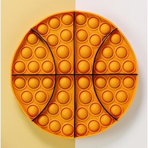 Sport Basketball Pops Bubble Fidget Toys Autism Stress Reliever Toys for Kids Simple Dimple Rugby Relax Game Toys