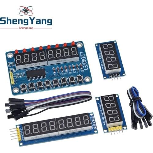 TM1637 4 Bits / TM1638 / 74HC595 8 bit Digital LED Display Module 7 Segment 0.36Inch Clock RED Anode Tube Four Serial Driver
