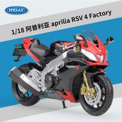 WELLY 1:18 aprilia RSV 4 Factory Motorcycle metal model Toys For Children Birthday Gift Toys Collection