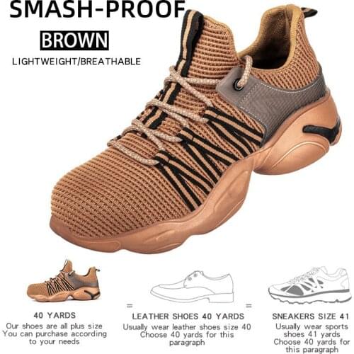DM323 Unisex couple Safety Work Shoe Boot For Men Steel Toe Cap Boots Anti-Smashing Protective Construction Safety Work Sneakers