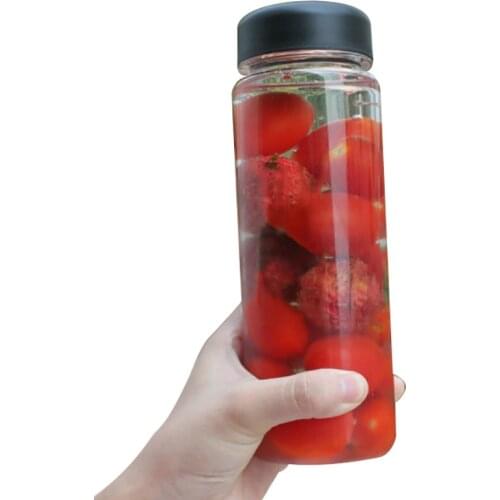 1 Piece 500Ml Plastic Sport Clear Fruit Bottle Lemon Juice Readily Drinking Water Have English Letters