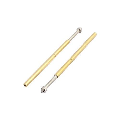 10pcs P100-LM3 1.36mm Dia 33.2mm Length Metal Spring Pressure Test Probe Needle