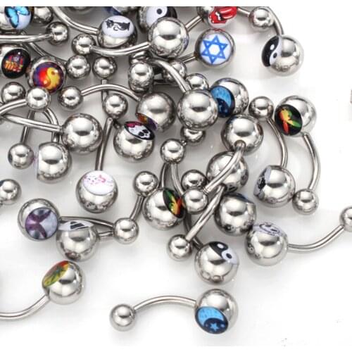 10PCS Vintage Belly Button Rings Mix Maple of Leaves Body Piercing Jewelry Women Navel Piercing Ombligo Sexy Piercing Nombril