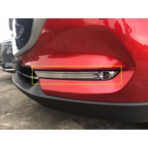 2018 ABS Chrome Front Fog Lamps Cover Trim Fog Lamp Shade Trim for Mazda CX5 CX 5 CX-5 2017 Car Accessories Styling 2pcs