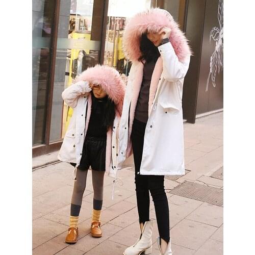 2019 coat women army green Large color raccoon fur hooded parkas outwear long detachable lining winter jacket 0905-298