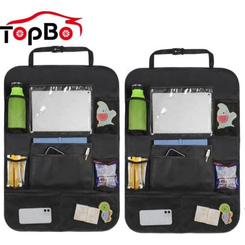 2020 Car Seat Back Organizer Multi-Pocket Hanging Storage Bag Tablet Cup Holder Stowing Tidying Anti-Kick Mats For Kid