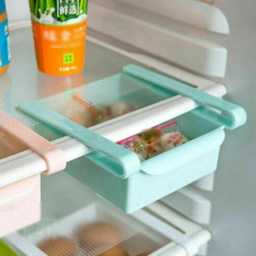 Fridge Drawer Freezer Slide Space Saver Organizer Kitchen Storage Box Rack Shelf Holder