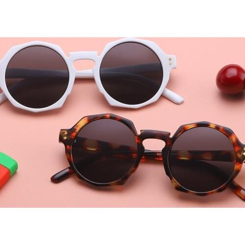 Kids Metal Irregular Polygon Child Sunglasses Vintage Octagon Baby Sun Glasses For Boys Girl Gafas Oculos De Sol Infant 2021