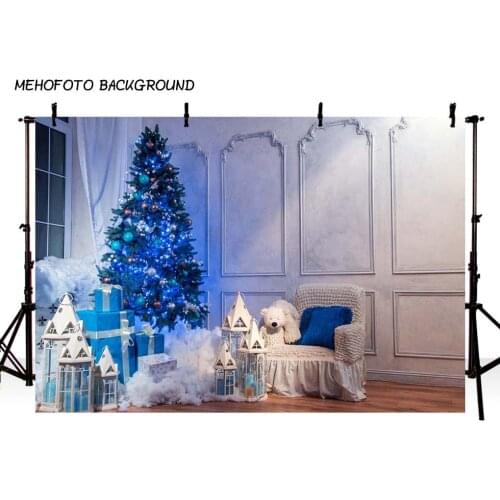 Photography Backdrops Christmas Background Fireplace Tree Winter Snow Window Interior Baby Birthday Background For Photo Studio