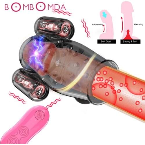 Glans Trainer Vibrator Sex Toy For Men Penis Vibrator Remote Conntrol Delay Ejaculation Dick Vibrator For Adult Men Masturbator