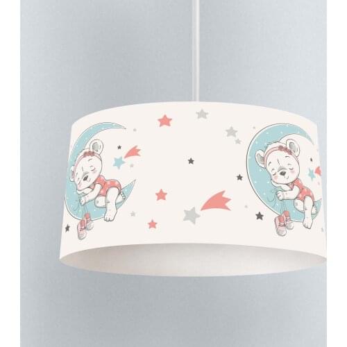 Lamp For Kids Bedrooms Light Chandelier for Living Room Childrens Room Light Pink Moon Bear Model 159