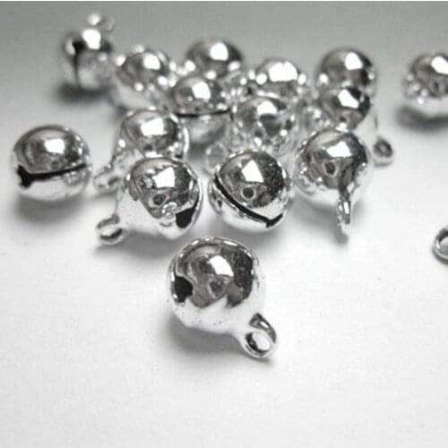 Fashion Metal Small Jingle silver color 25mm Bell Christmas Decoration Jewelry Finding Free Shipping 12pieces/lot 011002051