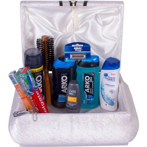 Arko White Groom 11 Piece Shaving Set with Box Arko Groom Set Set Content Arko Men Shaving Foam ( 200 ML ) Arko FREE SHİPPİNG