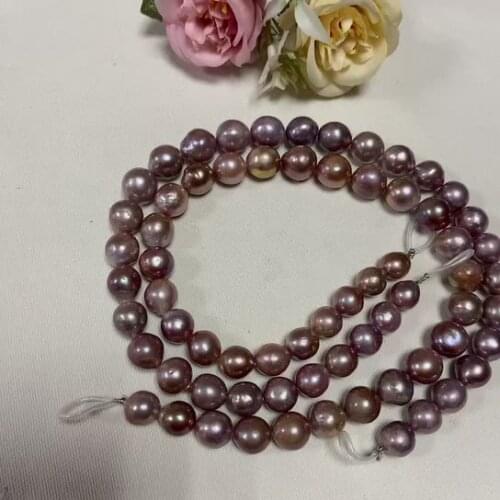 Natura purple 12-16mm baroque Edison shape freshwater pearl strands