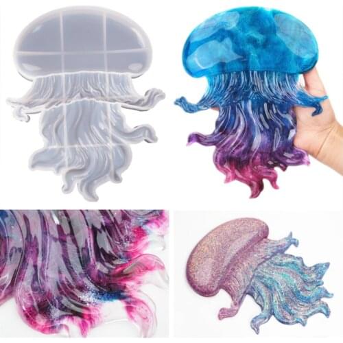NEW Transparent Silicone Mould Dried Flower Resin Decorative Craft DIY Large jellyfish Mold epoxy resin molds for jewelry