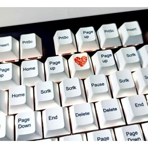P9YA PBT Keycap Cherry Profile1PC Red Love Heart Keycap Suitable for Mechanical Keyboard Installation (MX Switch)