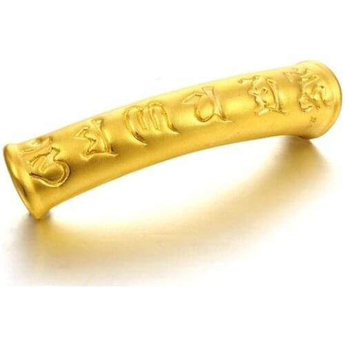 Authentic 24k Yellow Gold Pendant 3D Bless Gents Women Pendant J.Lee