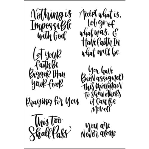 11x16 English Transparent Clear Silicone Stamp Seal for DIY scrapbooking photo album Decorative clear stamp