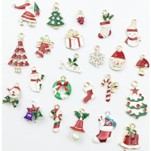 Christmas series alloy accessories hair accessories diy pendant materials bracelet necklace earrings jewelry accessories