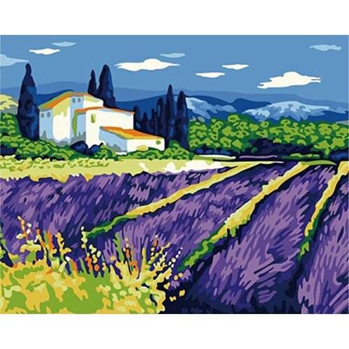 RUOPOTY Frame picture Diy Painting By Numbers Kits For Adult lavender Modern Wall Art Acrylic Canvas By Numbers Diy Home Art Gi