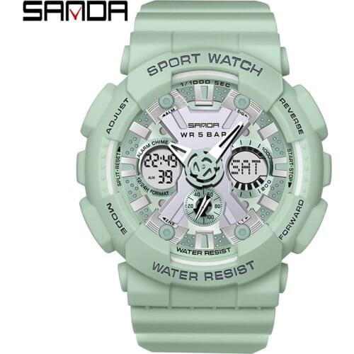 SANDA brand sports couple watche for men and women waterproof quartz electronic watches young men and women student watche orolo