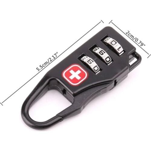 Swiss Cross Symbol Combination Safe Code Mini Padlock Luggage Travel Number Lock