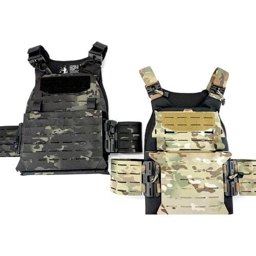 DMgear Magnetic Buckle Plate Carrier Tactical Hunting Molle Vest 6 Grid MOLLE Panel Tactcial Loadout Vest for Airsoft