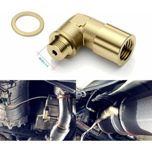 M18X1.5 02 Bung Extension O2 Oxygen Sensor Angled Extender Spacer Exhaust 90 Degree O2 Oxygen Sensor Extender Spacer