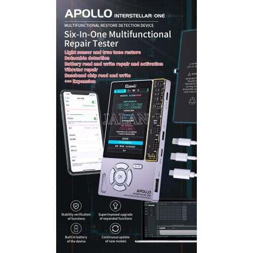 Qianli Appllo 6 in 1 RecoveryTester For iPhone 7-11 Pro Max Original Color Headset Data Line Battery Baseband Chip Repair
